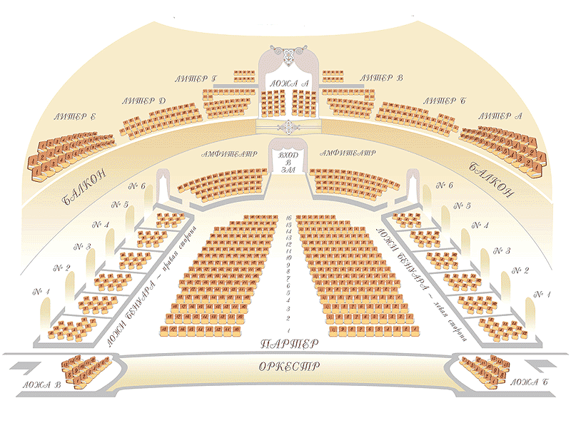 План зрительного зала новой сцены Большого театра | Агентство Волна-билеты